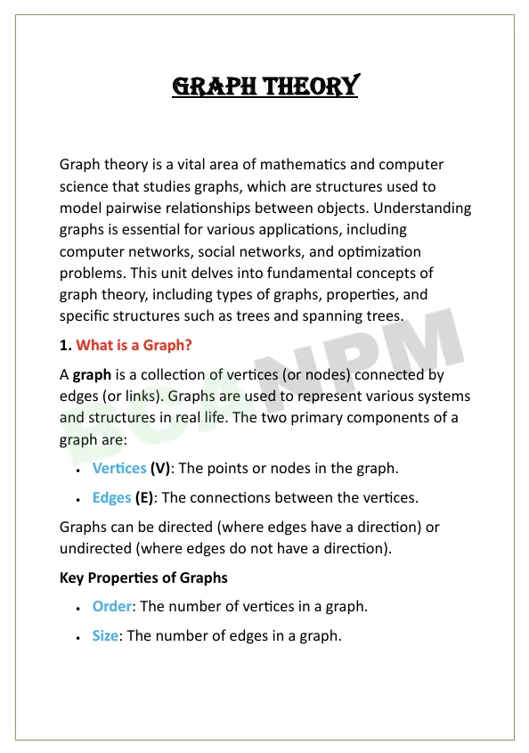 Graph Theory Notes